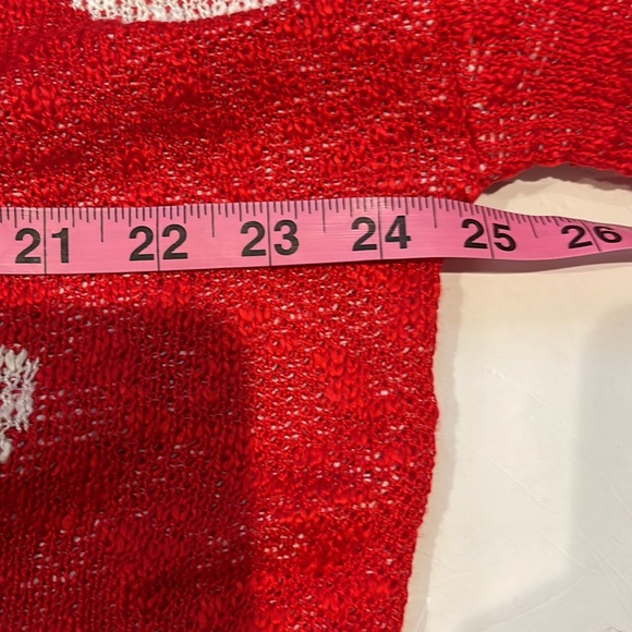 ❤️VALENTINES DAY NEW RED ALL OVER HEART DISTRESSED SWEATER - Picture 14 of 15